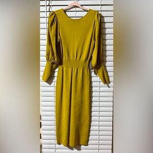 Eva Mendes for New York & Company Mustard Midi Dress